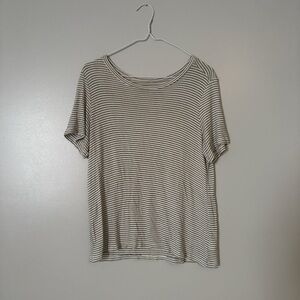 American Eagle Outfitters Black and White Striped Tee